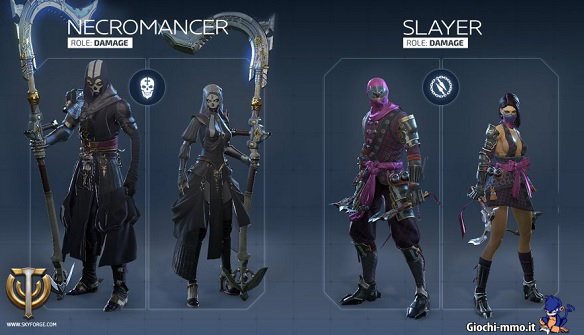 Necromancer e Slayer Skyforge