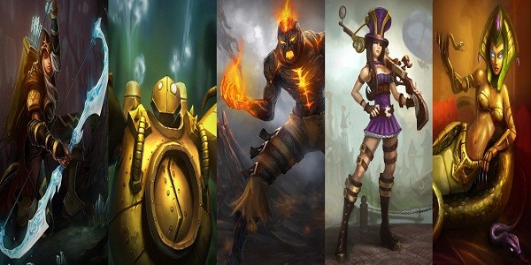 I personaggi di League of Legends: Ashe, Blitzcrank, Brand, Caitlyn, Cassiopeia